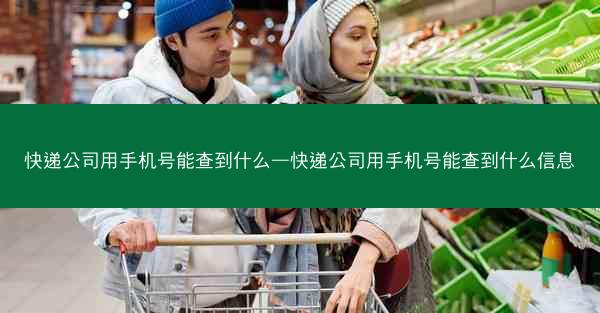 快递公司用手机号能查到什么—快递公司用手机号能查到什么信息