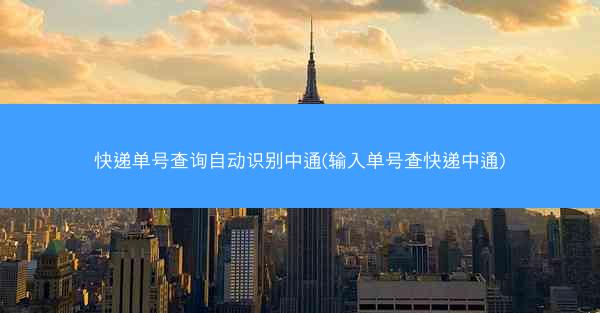 快递单号查询自动识别中通(输入单号查快递中通)