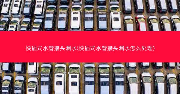 快插式水管接头漏水(快插式水管接头漏水怎么处理)