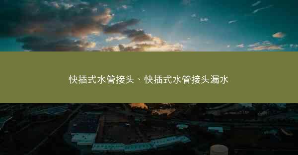 快插式水管接头、快插式水管接头漏水