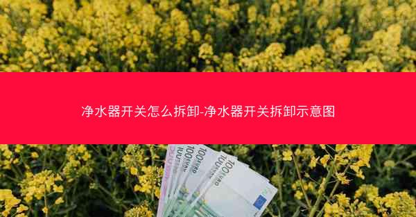 净水器开关怎么拆卸-净水器开关拆卸示意图