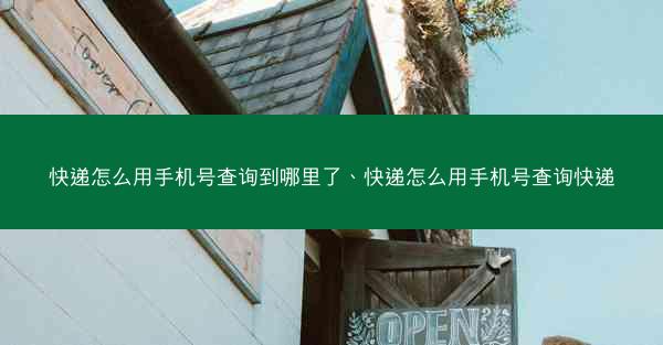 快递怎么用手机号查询到哪里了、快递怎么用手机号查询快递