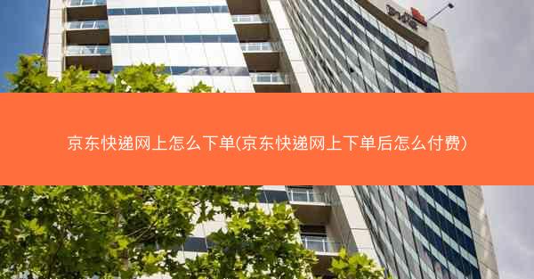 京东快递网上怎么下单(京东快递网上下单后怎么付费)