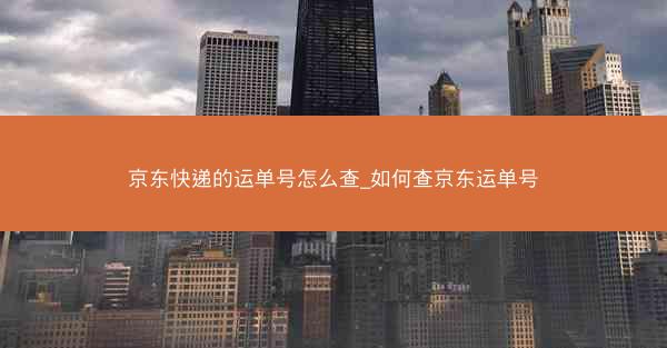 京东快递的运单号怎么查_如何查京东运单号