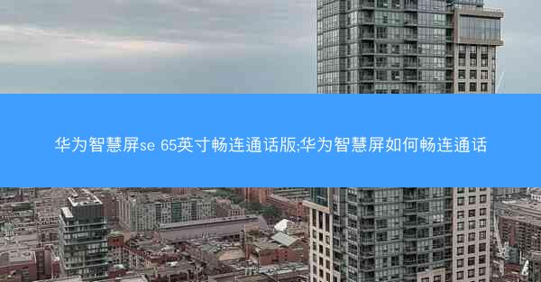 华为智慧屏se 65英寸畅连通话版;华为智慧屏如何畅连通话