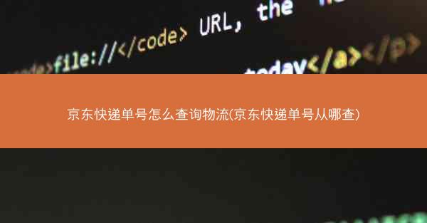京东快递单号怎么查询物流(京东快递单号从哪查)
